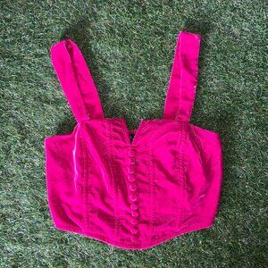 Hot Pink Velvet Top (M)
